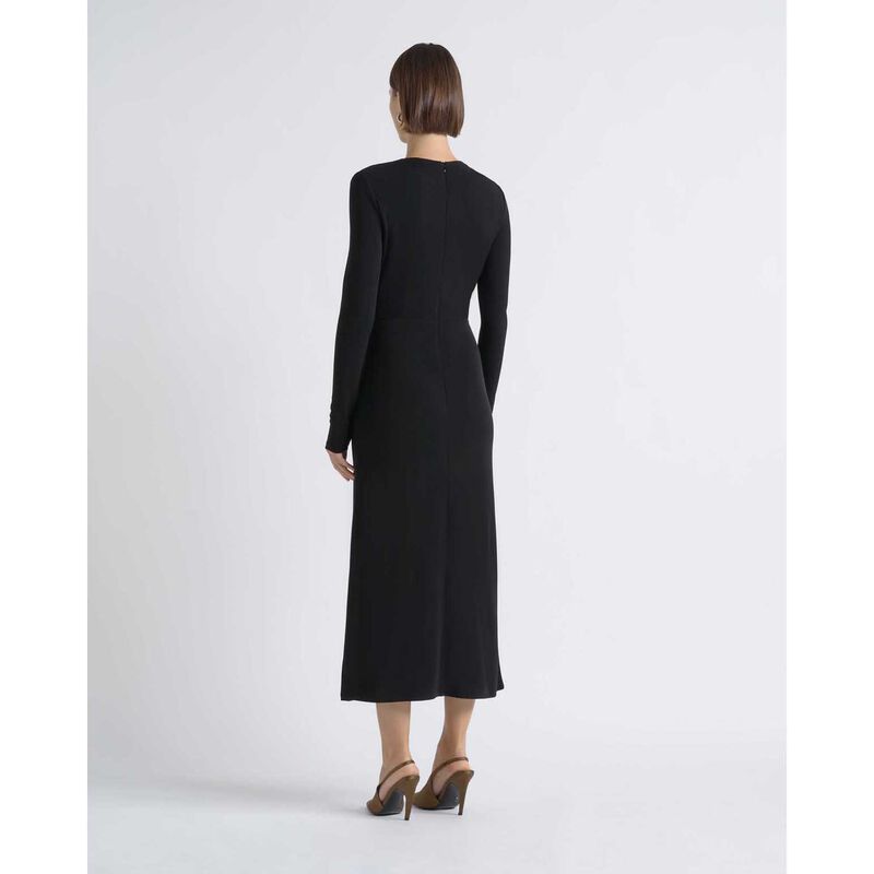Cue Long Sleeve Drape Midi Dress image number 5